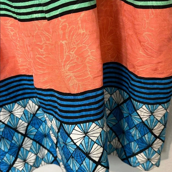 Tracy Reese for Anthropologie Colorblock Lace Silk Dress 12P - Picture 4 of 8